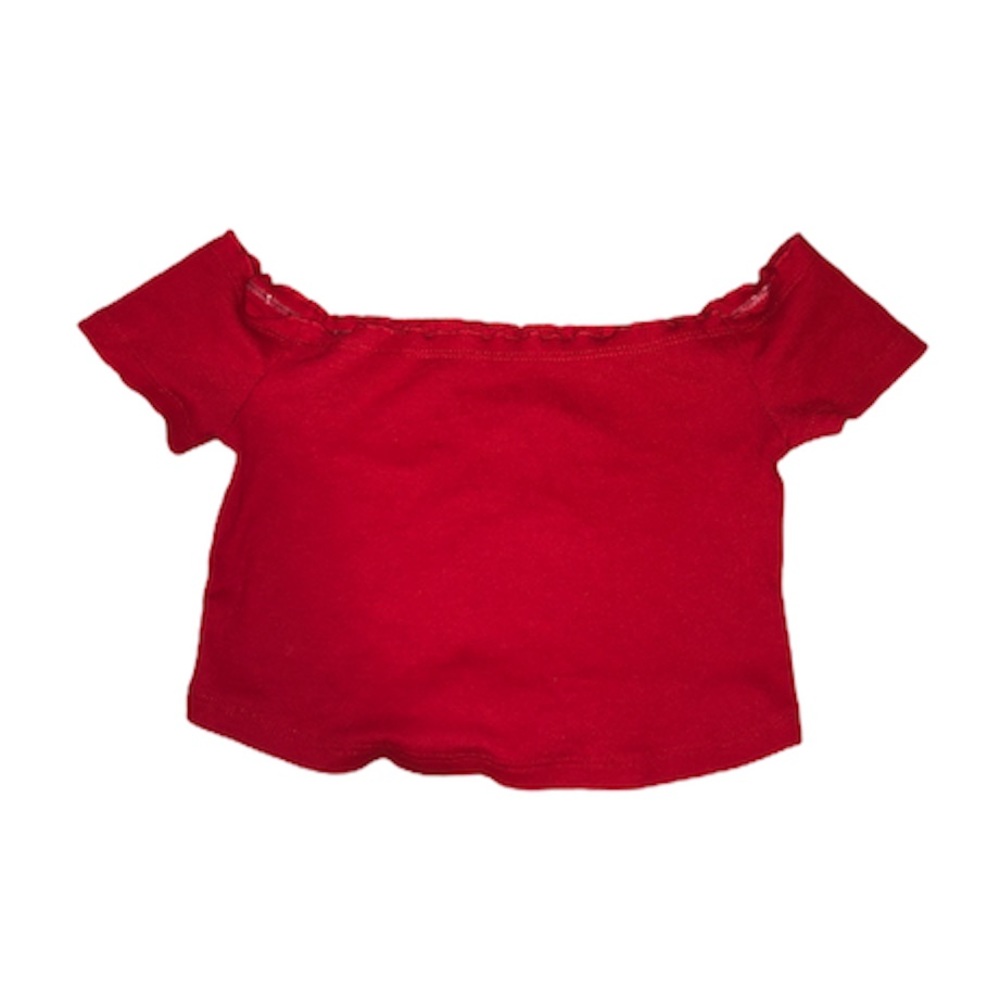🌻Ardene red off the shoulder ribbed top